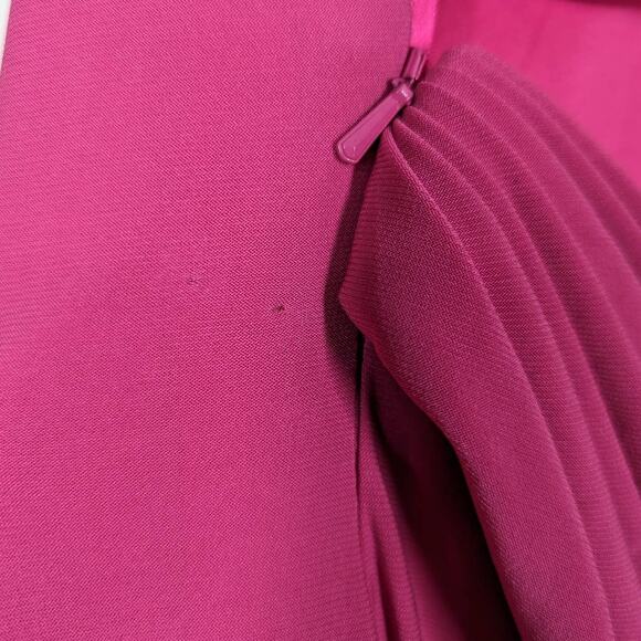 Ieena for Mac Duggal Pink Jersey One Shoulder Drape Back Gown Size 8 26512 - Picture 13 of 13